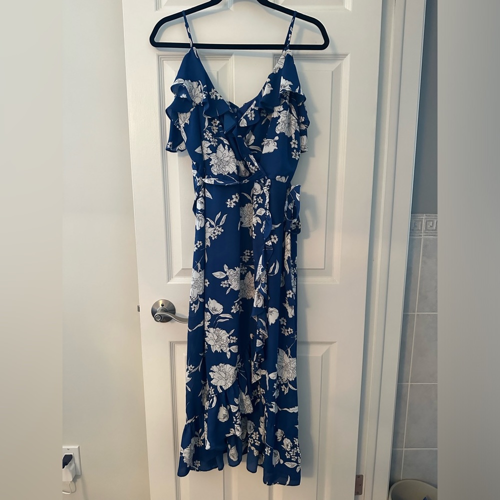 Blue wedding guest dress